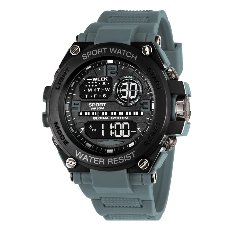 Men Waterproof Sports Watches Multifunction Electronic Watches Anti Drop and Shock-absorbing Wristwatches