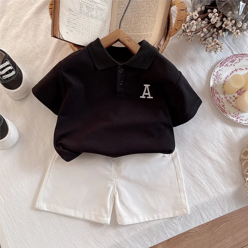 New baby boy Clothes Summer Hot Sale Toddler Kids Baby Boys Shirt Cartoon Tops Denim Shorts Pants Outfits Set Baby Clothes