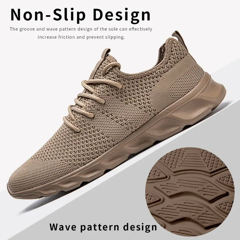 Men's Sneakers Breathable Running Shoes Ultralight Comfortable Casual Footwear Shoe Fashion Trendy Mesh Shoe Size 36-46