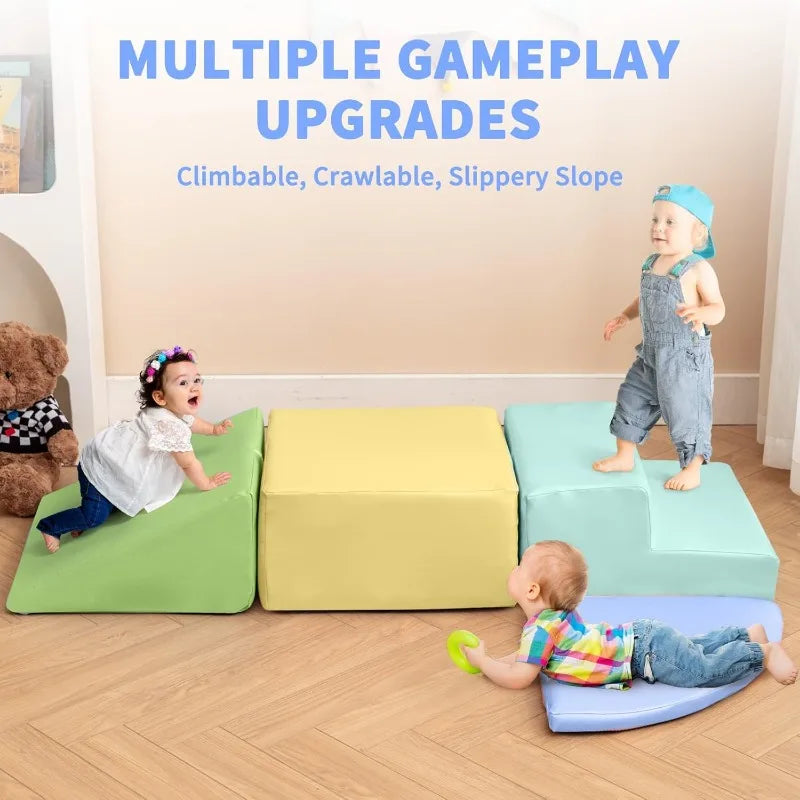 Foam Climbing Blocks for Toddlers 4pcs Climbing Toys Toddlers 1-3 for Climb Toddler Climbing Toys Indoor Nursery Children's Room