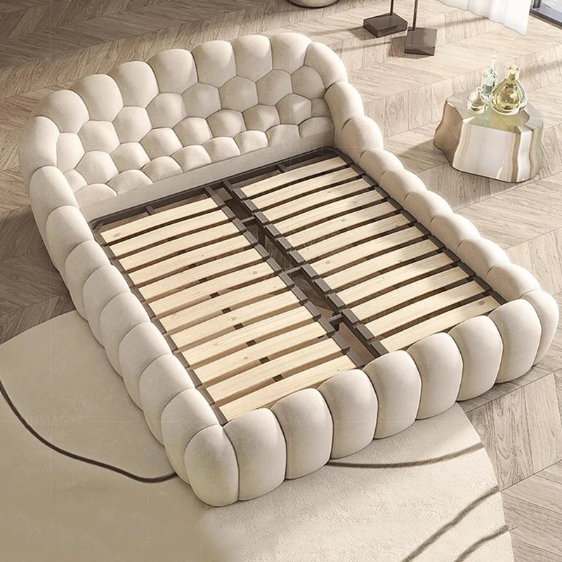Luxury Double Bed Modern Floor Design Wooden Space Saving Japanese Soft Cheap Bed Comfortable Cama Solteiro Unique Furniture