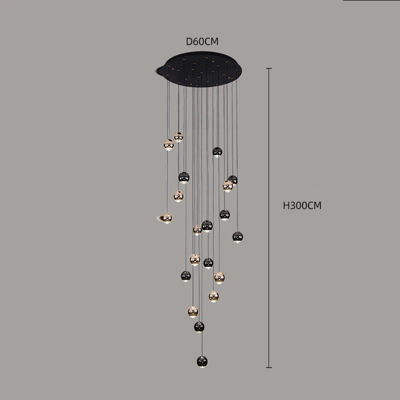 Modern home decor led lights pendant light lamps forstaircase Chandeliers for living room hanging light indoor lighting