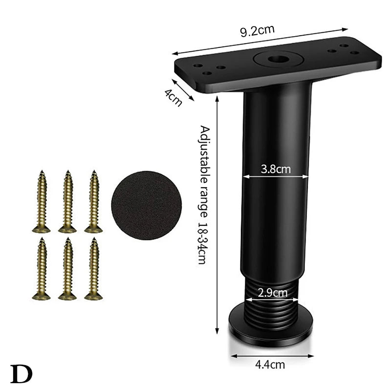 Telescopic Adjustable Bed Beam Support Foot Reinforced Plastic Furniture Leg Sofa Leg Bed Bottom Load Bearing Bracket
