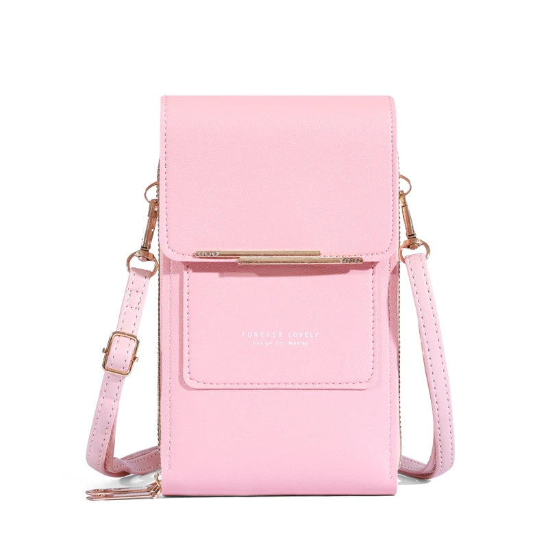 Women Bags Soft Leather Wallets Touch Screen Cell Phone Purse Crossbody Shoulder Strap HandbagFor Female Cheap Womens Bags