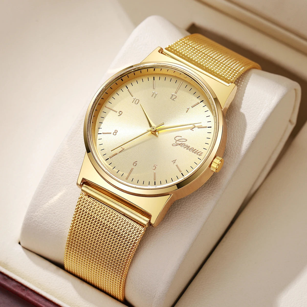 Fashion Women Watches Simple Arabic Dial Quartz Watch Luxury Mesh Band Ladies Wristwatches Reloj Mujer Girls Clock Gift
