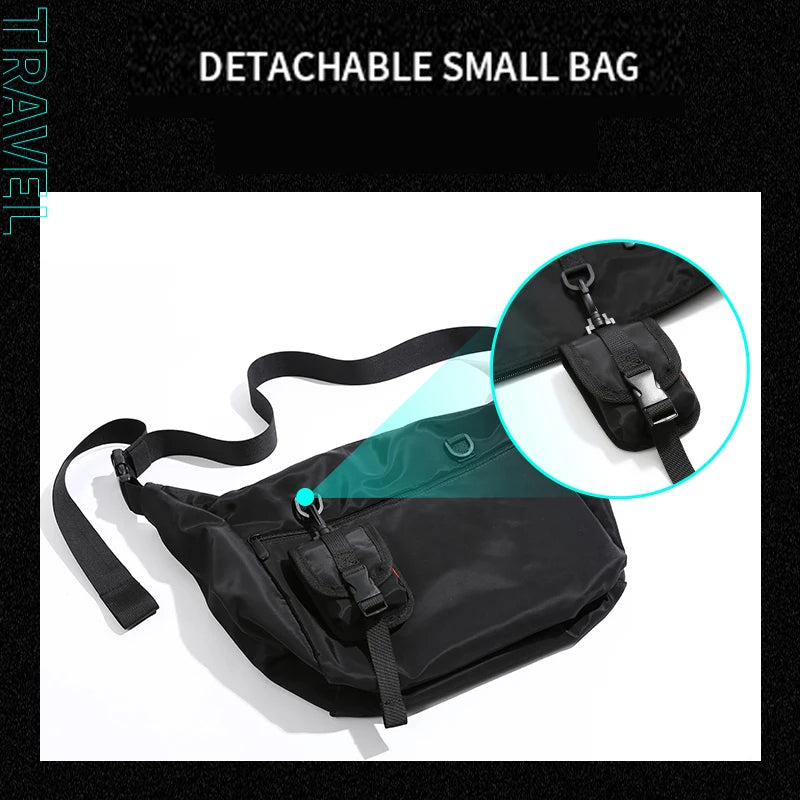 MOYYI Men Messenger Bags Casual Waterproof Crossbody Bag Hold 14 inch Laptop Shoulder Bag Unisex Travel Gym Bag