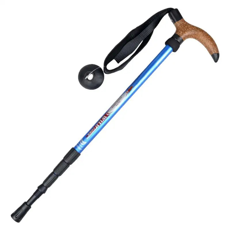 Trekking Poles Hiking Stick Telescopic Mountaineering Gear For Backpacking Mountain Climbing Camping Snowshoeing Skiing