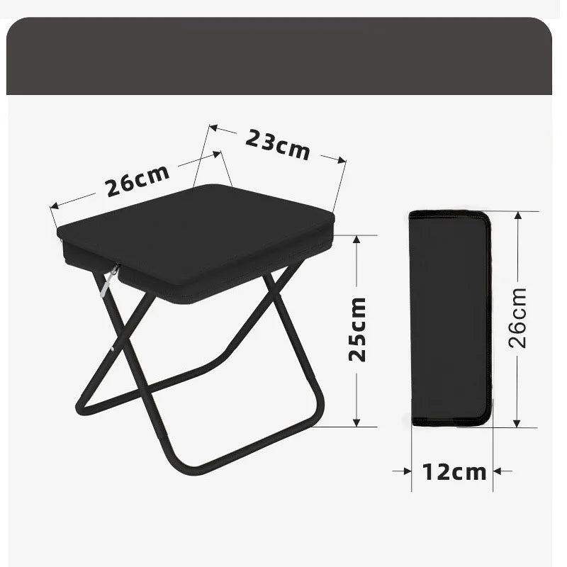 Camping Folding Chair Outdoor Multifunctional Stool Ultralight Fishing Stool Portable Leisure Handbag Chair Outdoor Furniture