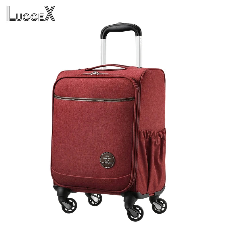 15 Inch Underseat Carry-on Luggage with Wheels Lightweight Luggage with Front Opening Lid (Blue)