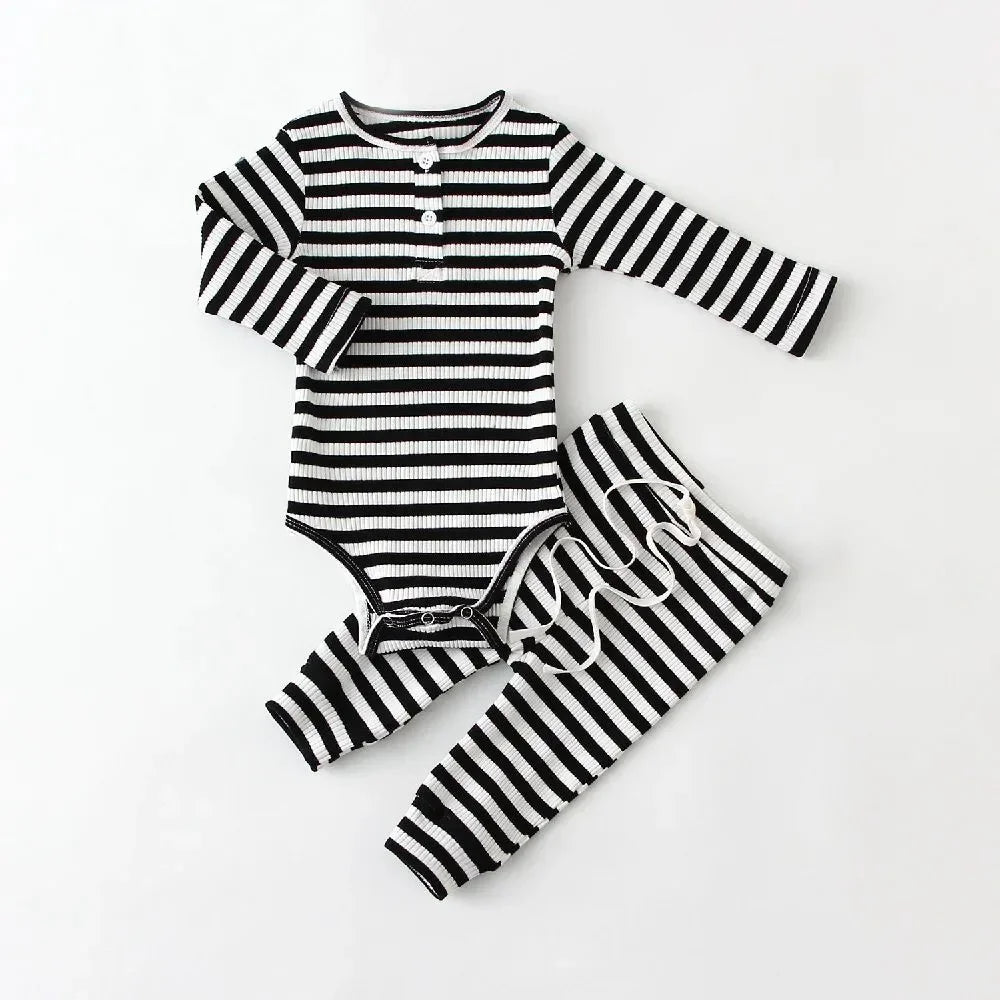 2Pcs Baby Boy Clothes Sets Spring Autumn Baby Boy Bodysuit + Pants Newborn Boys Outfits Clothing