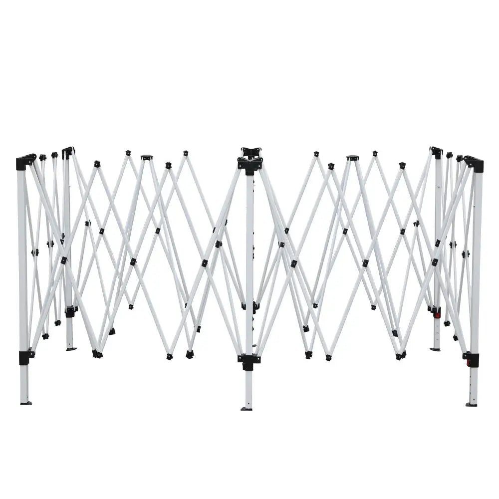 3x6m Waterproof Folding Tent with 2 Windows - White Outdoor Canopy for Events & Camping
