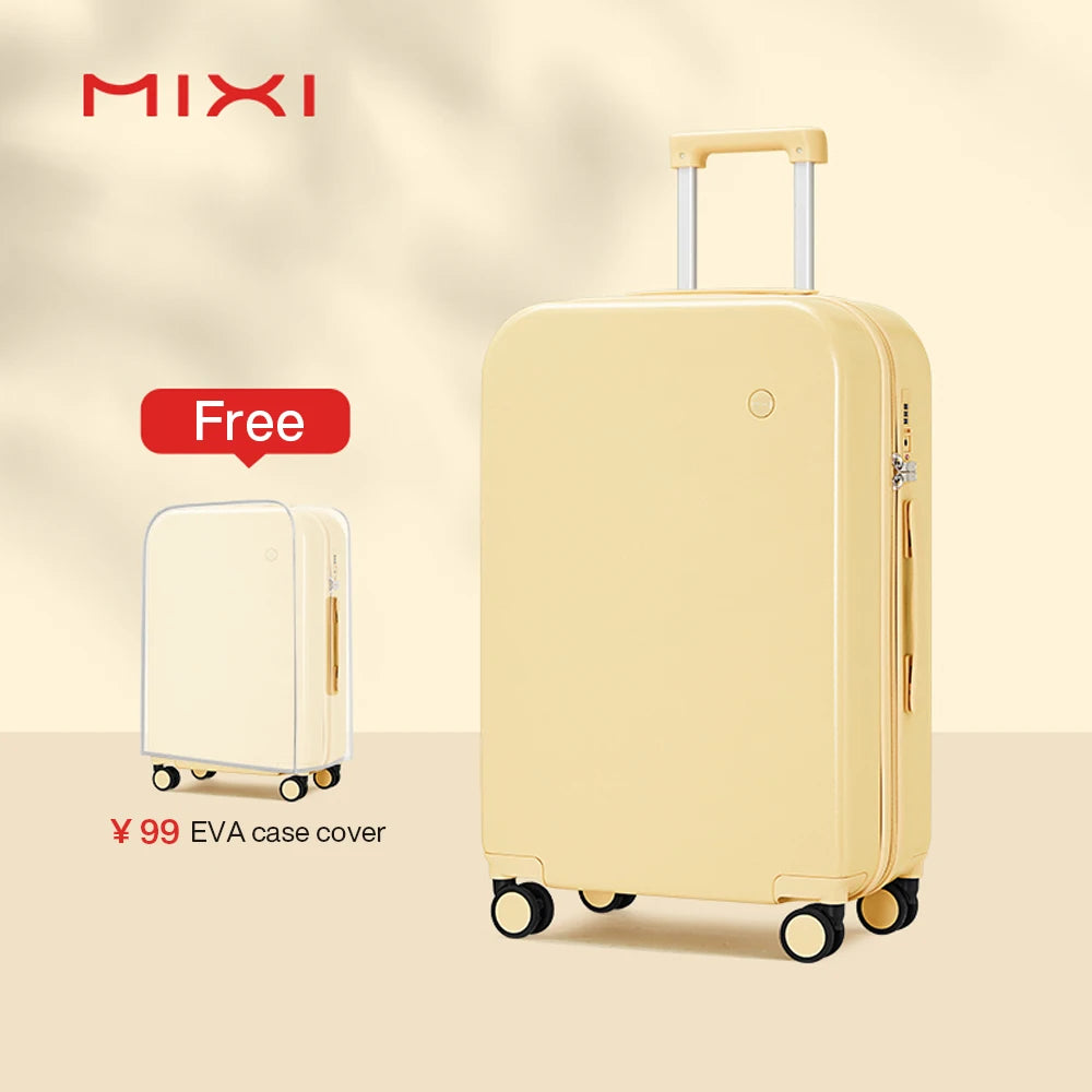 Mixi Puristic Design Travel Luggage Rolling Wheel Hardside Women Suitcase Men Trolley Case 16 20 Carry On/Big 22 24 26 28 Inch