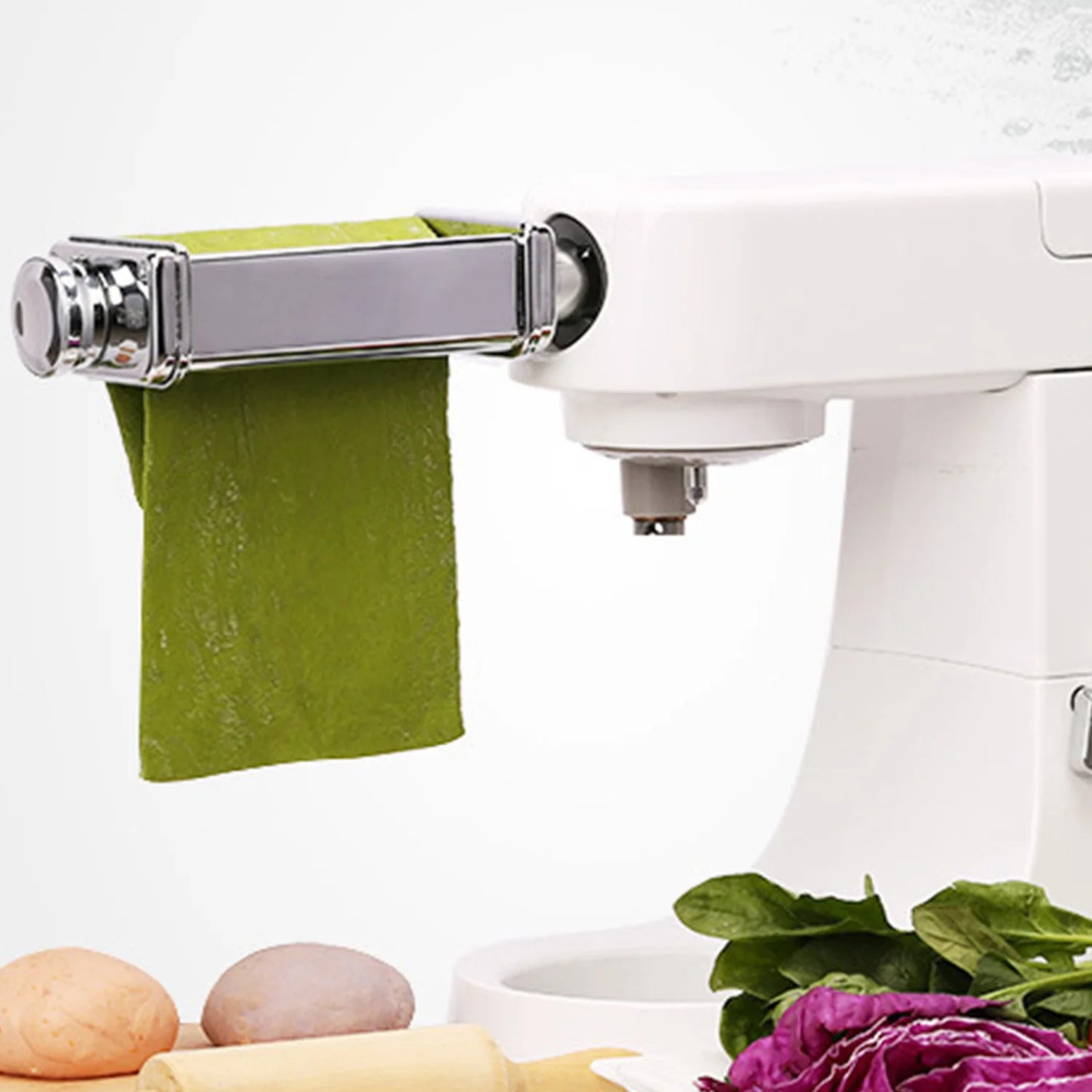 Pasta Maker For Kenwood Chef Stainless Pasta Spaghetti Fettucine Steel Roller Stand Mixer Noodle Press Attachment Kitchen Tools