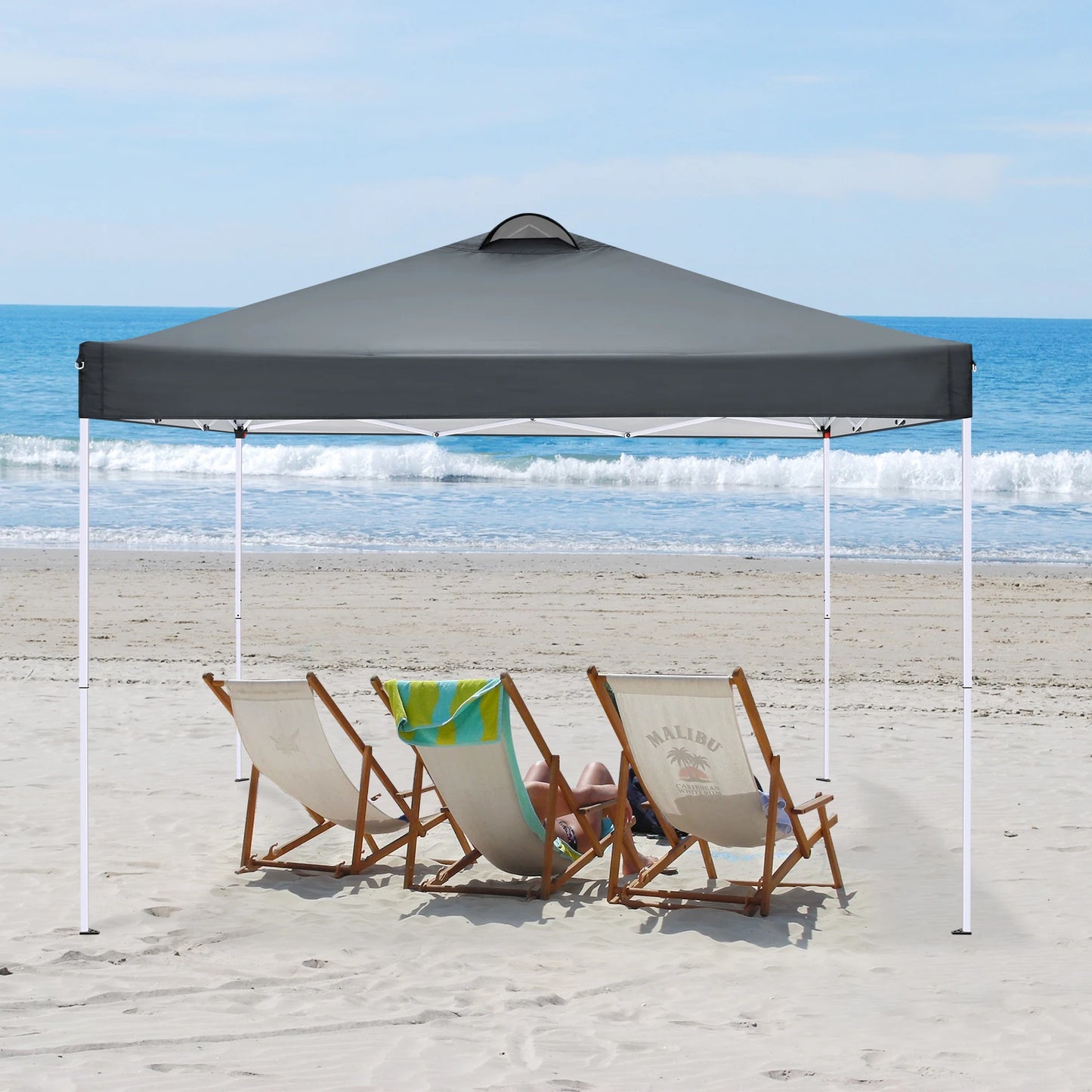 10x10 Ez Pop Up Canopy Tent with 4 Sidewalls, UPF 50+Waterproof Outdoor Canopy with Air Vent,Gazebo forSun Shade Party4 Sandbags