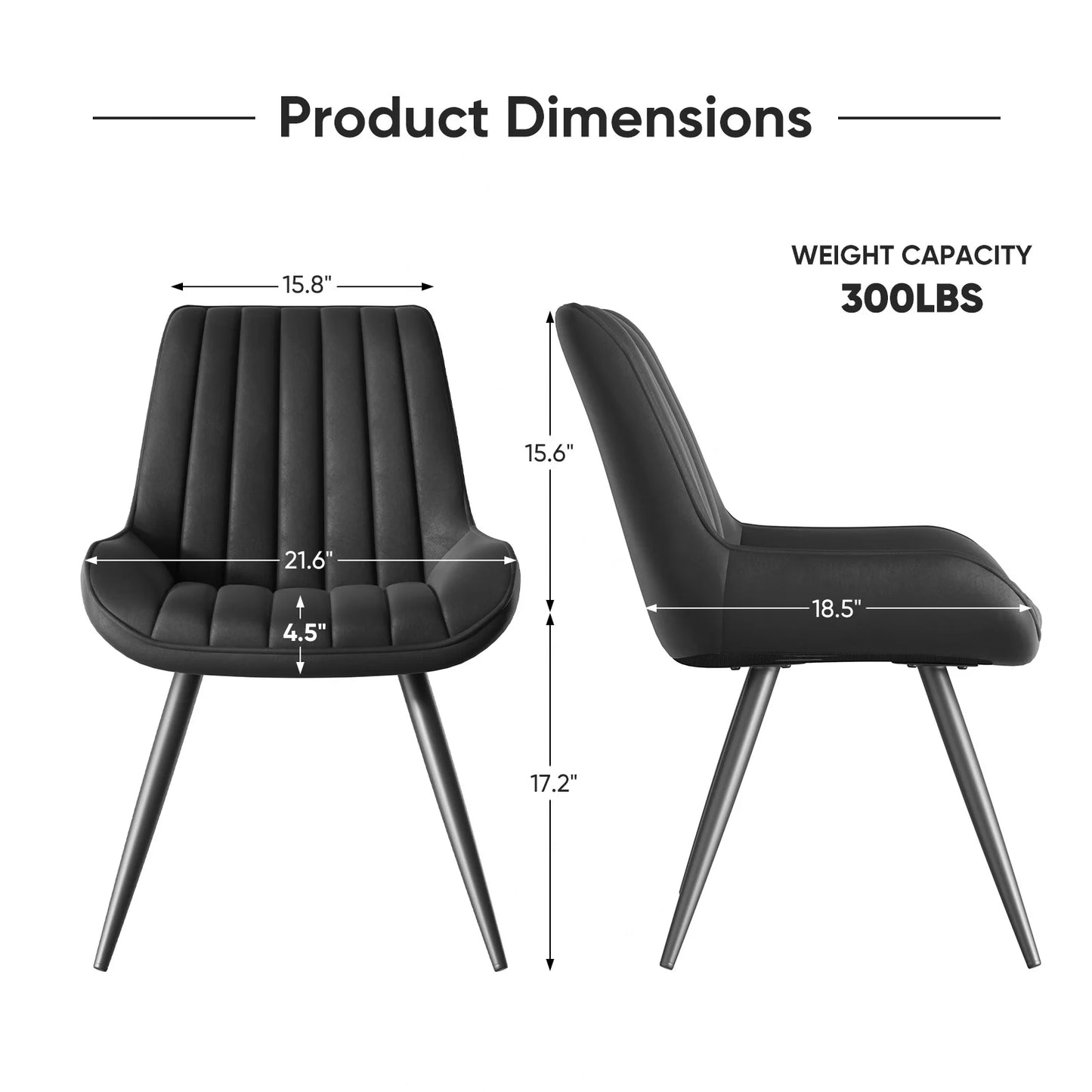 2 Pcs Office Chair Set Simple Dining Chair Without Armrests Loose Bar Chair Backrest Dining Room Bedroom Hotel Soft Bag Chair Solid Color Furniture