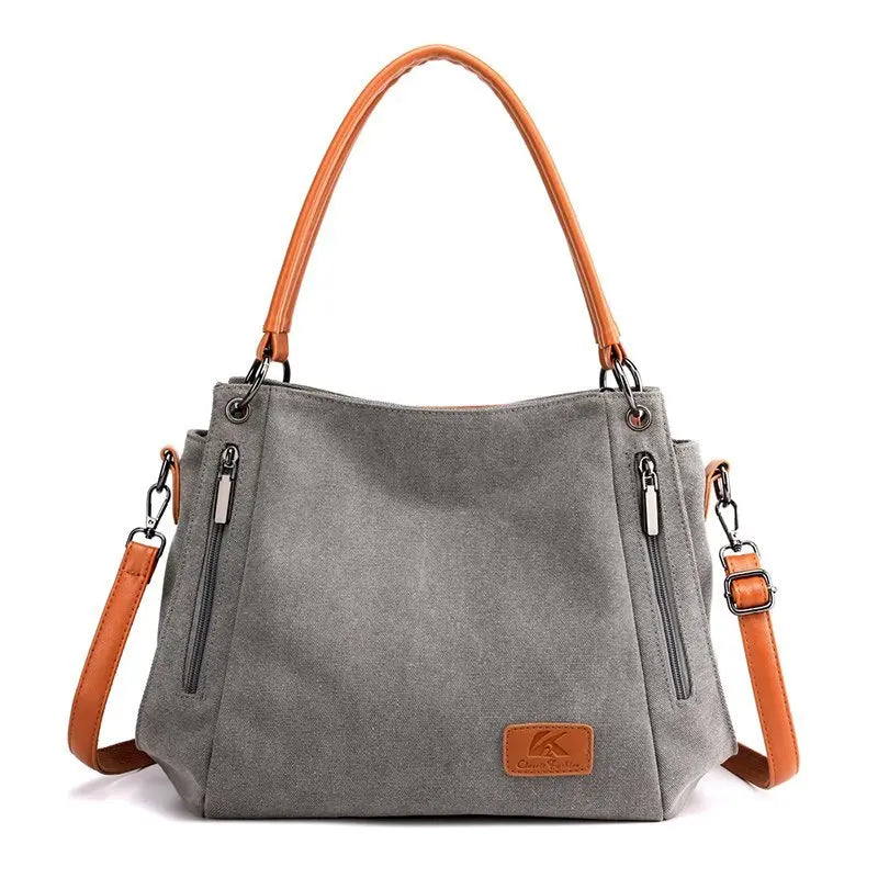 Women's work handbag, large capacity, elegant shoulder bag, detachable shoulder strap, safety zipper handbag