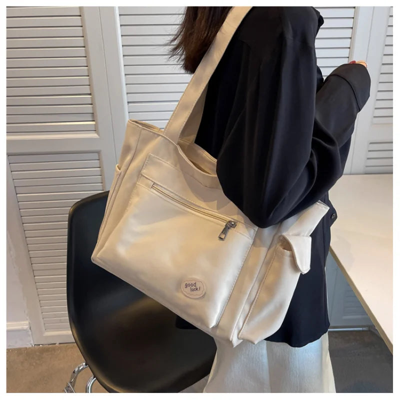 Women's bags fashion trends large capacity student bags Oxford canvas mom shopping bags armpit bags multifunctional bags