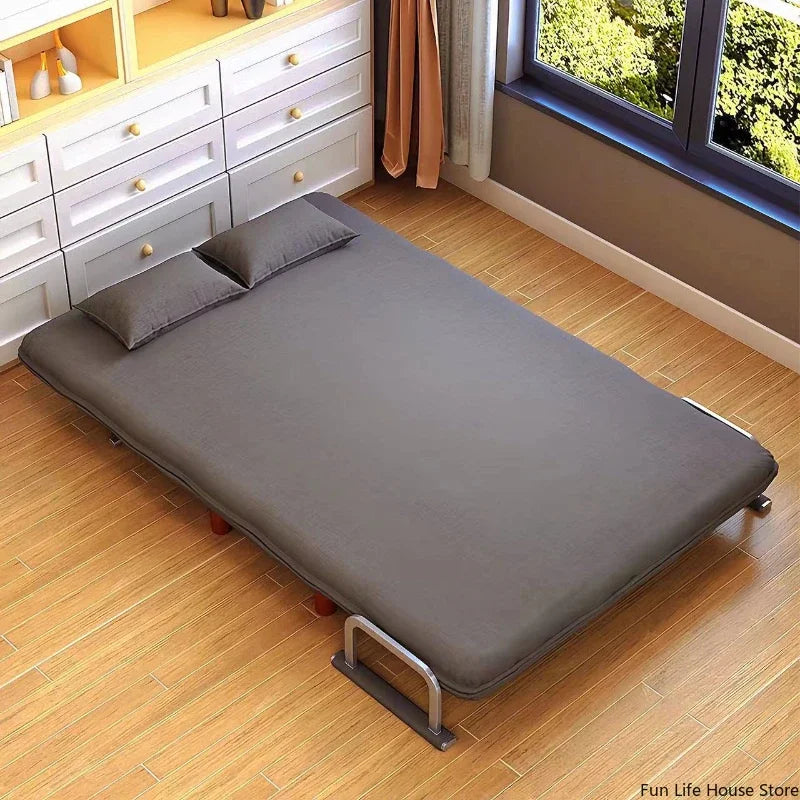 Home Furniture Modern Simple Foldable Sofa Bed New Multi-functional Internet Celebrity Living Room Double Push Retractable Sofa