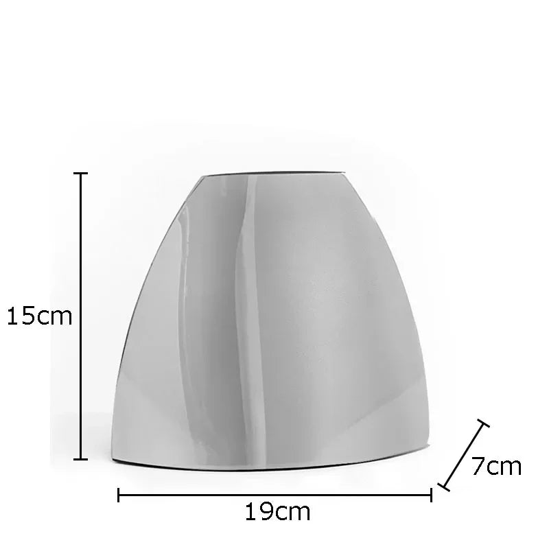Silver Arc-shaped Smooth Metal Vase Flowers Pots Desk Decoration Flower Arrangement Crafts Floral Vases Room Aesthetic Decor
