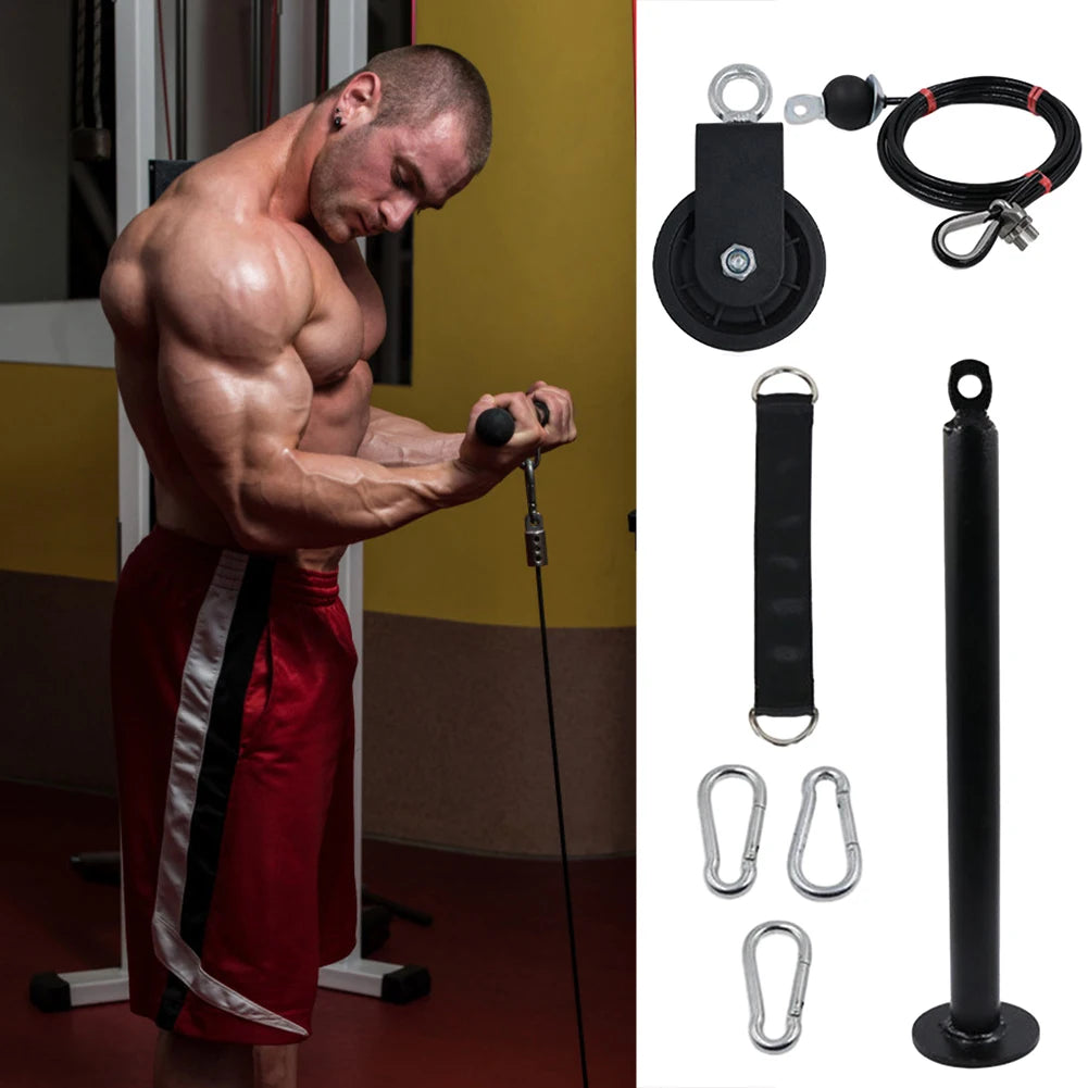 Home Gym Exercise Pulley System Equipment LAT Pull Down Attachment Fitness LAT Lift Pulley System for Home Gym Weight Fitness