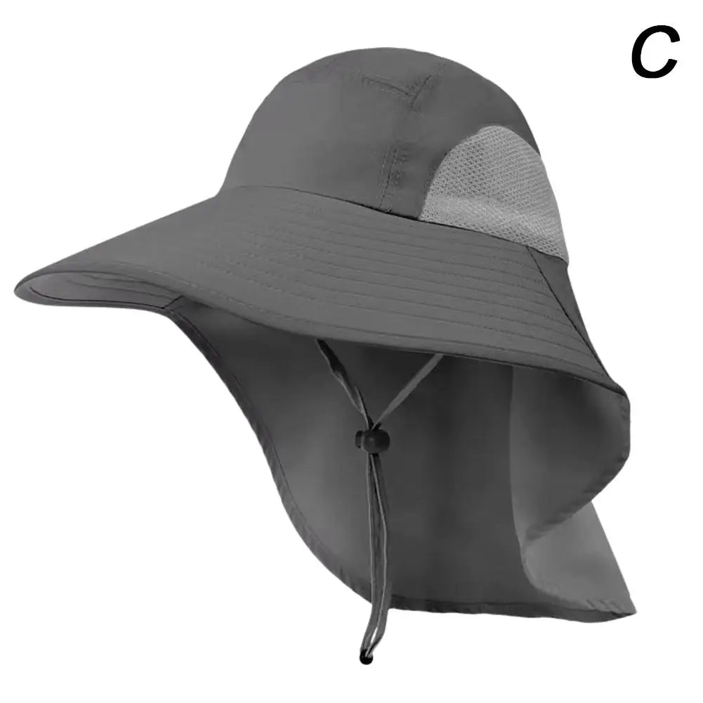 Outdoor Fisherman Hat Wide Brim Bucket Hat With Neck Hiking Cover Adjustable Outdoor Fishing Camping Travel Anti Uv Hat Cap