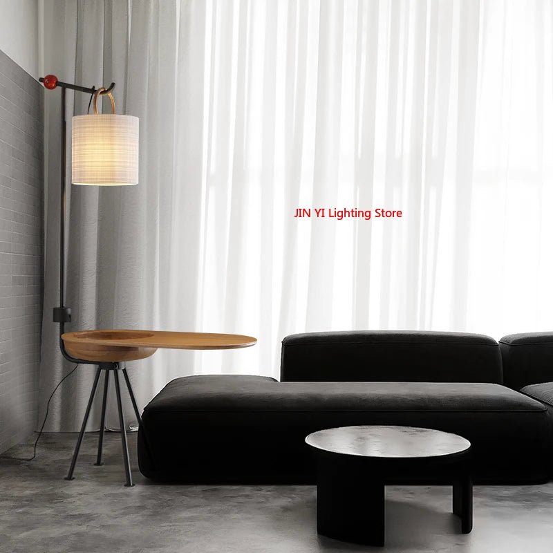 Creative Multifunctional Living Room Tea Room Sofa Corners Movable Solid Wood Wooden Style for Home Use Including Light Bulbs