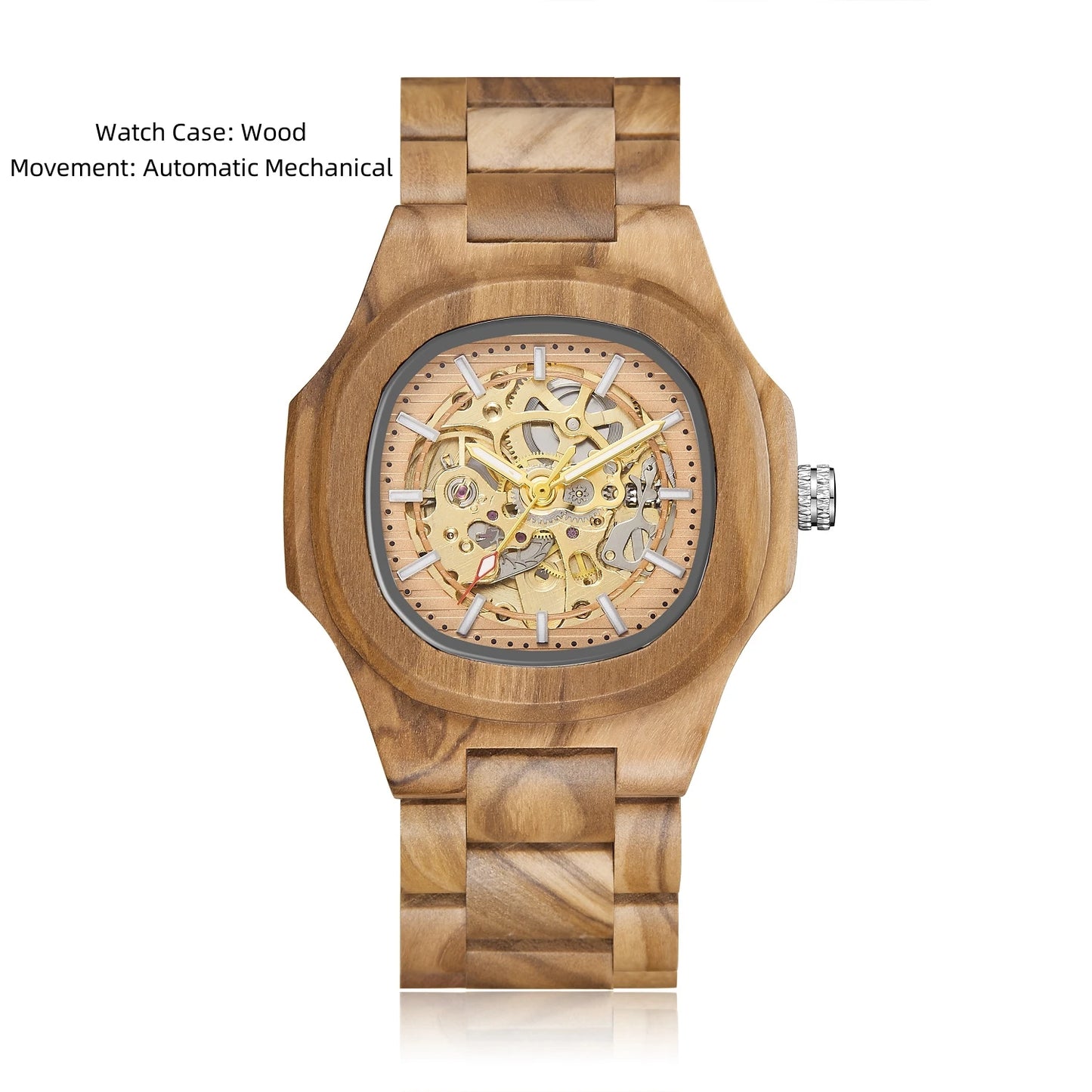 Men's Watches Luxury Automatic Watch For Men Mechanical Wristwatch Skeleton Stainless Steel Sapphire glass Male Clock 2023