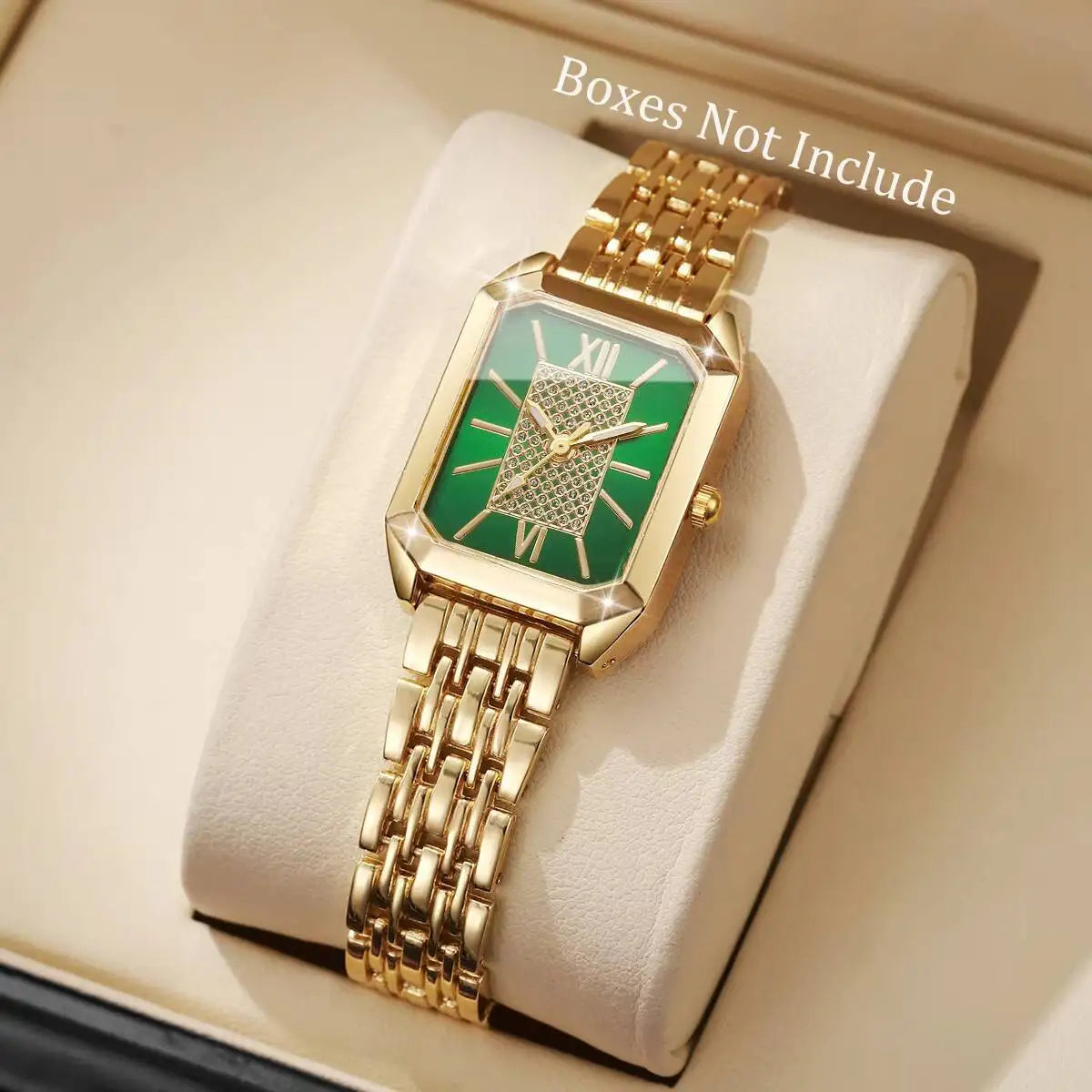 Fashion Rectangle Women Watches Ladies Stainless Steel Strap Quartz Wristwatches Reloj Mujer(Without Box)
