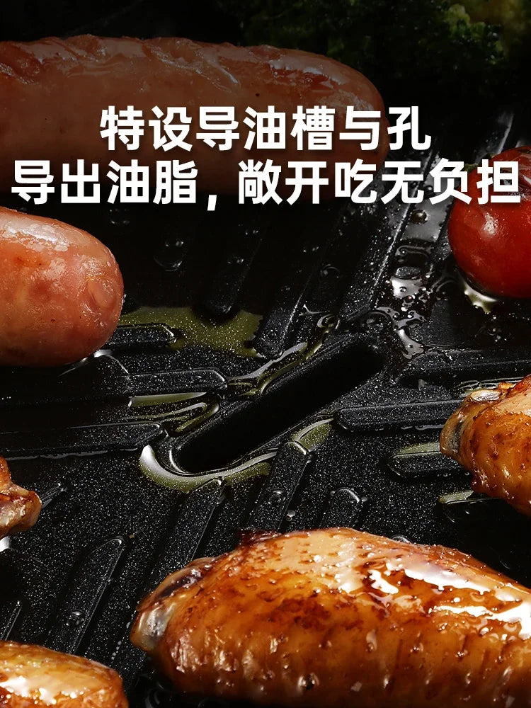 new Barbecue household baking pan smokeless electric oven skewers electric hot pot cooking machine multi-function pot