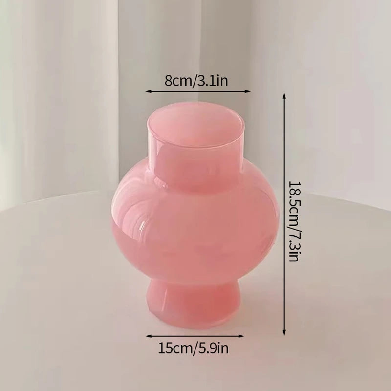 Glass Flower Vase Creative Vase Decorative Hydroponic Flower Container Nordic Style Flower Vases Desktop Flower Bottle Decor