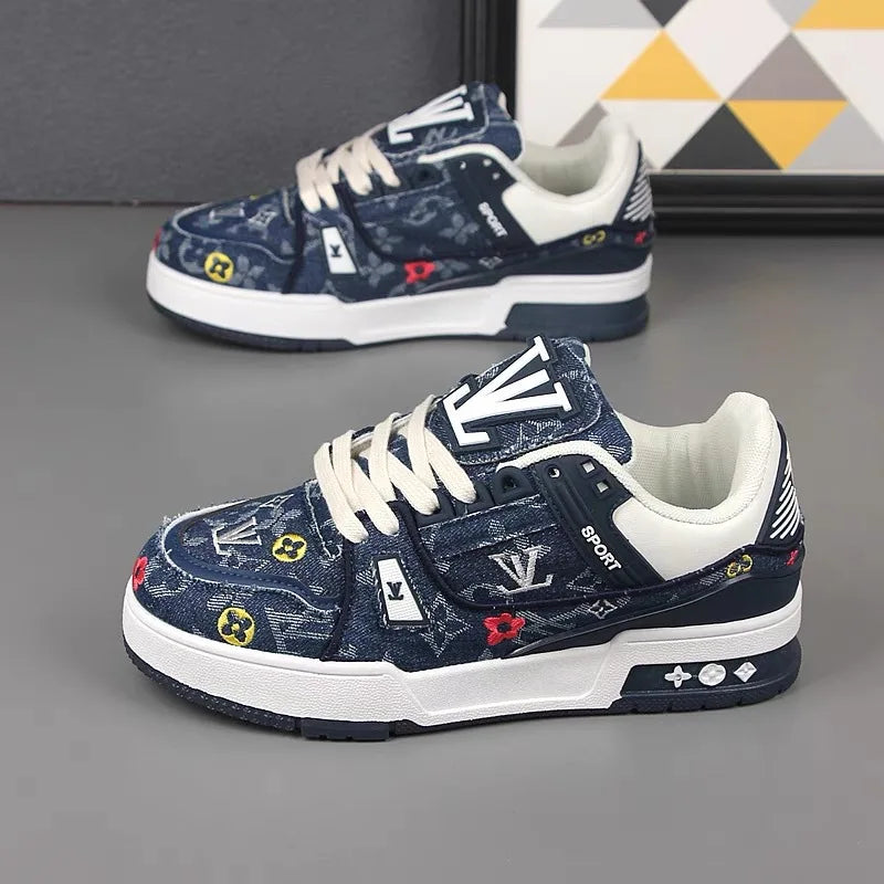 New Men's and Women's Black Platform Casual Shoes High Street Men's and Women's Bread Shoes Increase Lovers' Casual Shoes Women