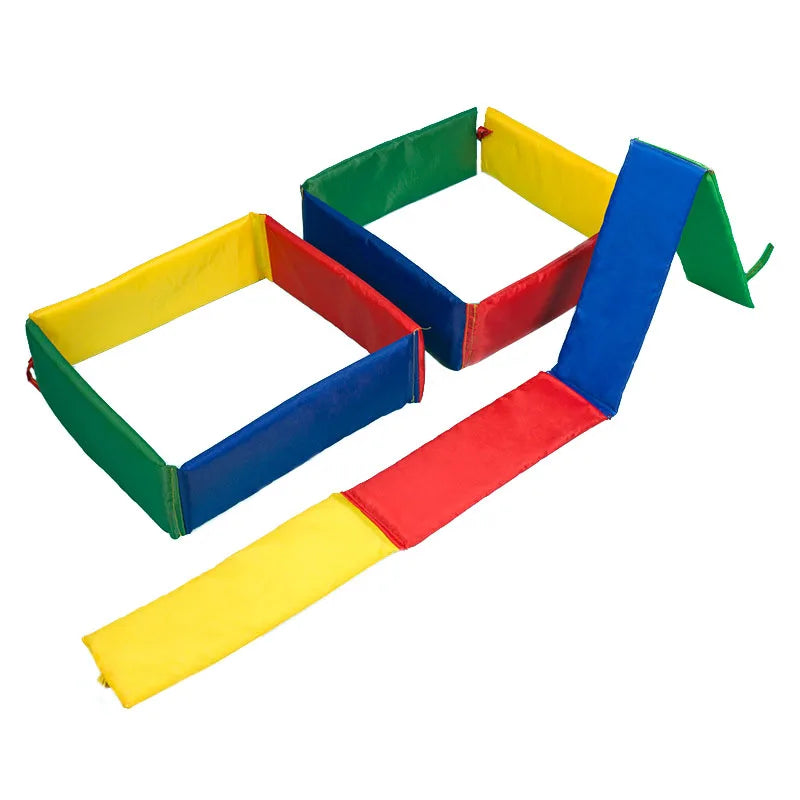 Folding Jumping Lattice Hole Drill Hole Children's Outdoor Early Education Sports Exercise Props Indoor and Outdoor Fun Games