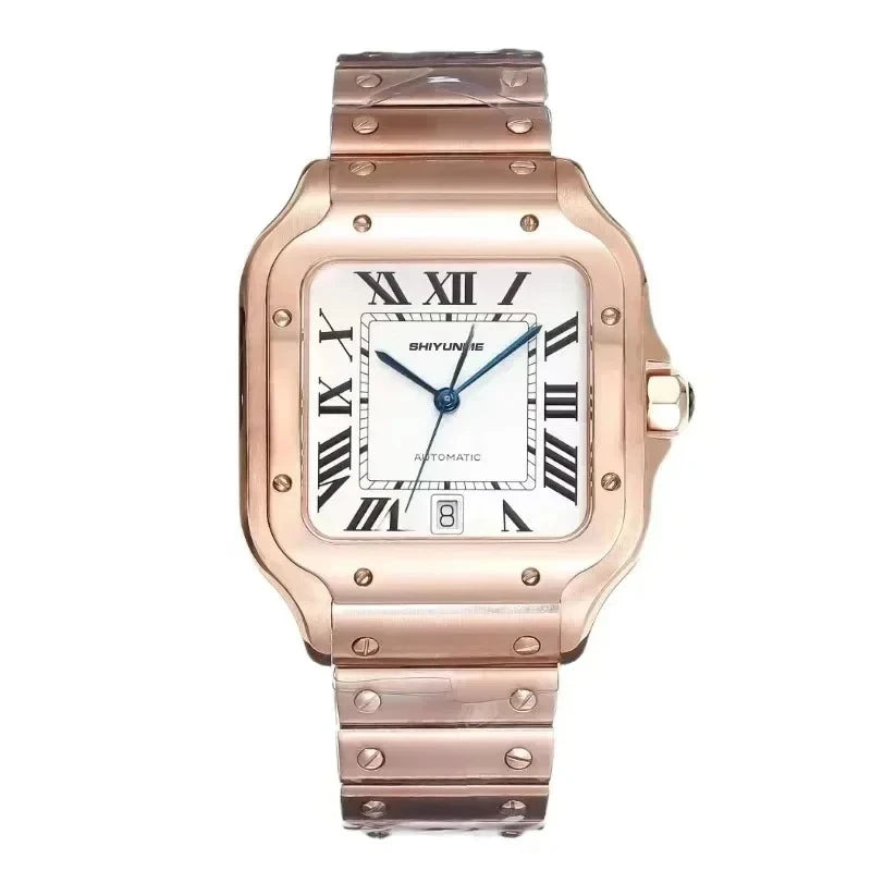 42mm Santos Collection Men's Noble Fashion Exquisite Watch Couple Type Stainless Steel Automatic Watch