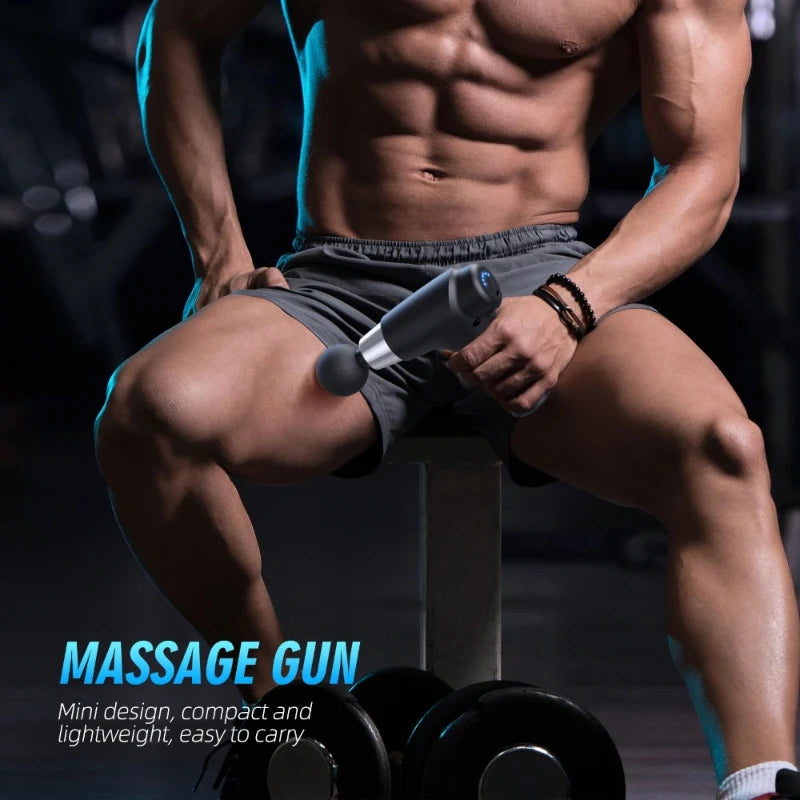 Touchscreen Version Fitness Equipment Handheld Mini 6 Gear Fascia Gun Electric Impact Home Relaxation Muscle Massager Fascia Gun