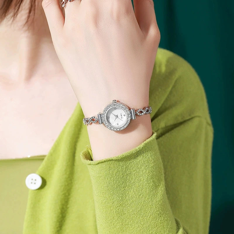 Women's Small Dial Wristwatch, Female Bracelet Watch, Quartz, Leisure, Popular, Elegant Clock, Golden Relojes, Hour, Ladies