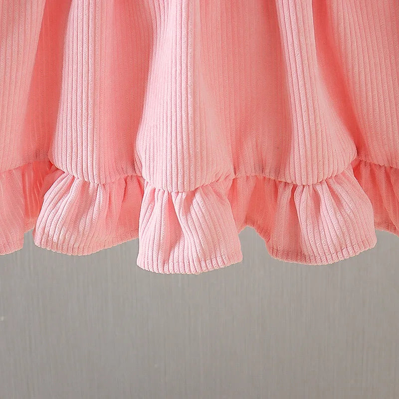 Baby Clothes Girl Spring And Autumn Bear And Cherry Pattern Baby Dresses Cute Casual Baby Girl Dress Kids' Princess Dresses
