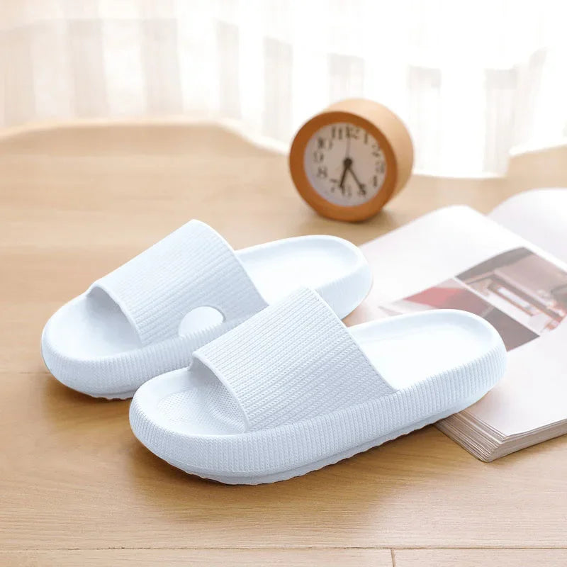 Women Eva Thick Platform Cloud Slippers Indoor Home Soft Sole Pillow Slides Sandals Woman 2025 Summer Non Slip Beach Flip Flops