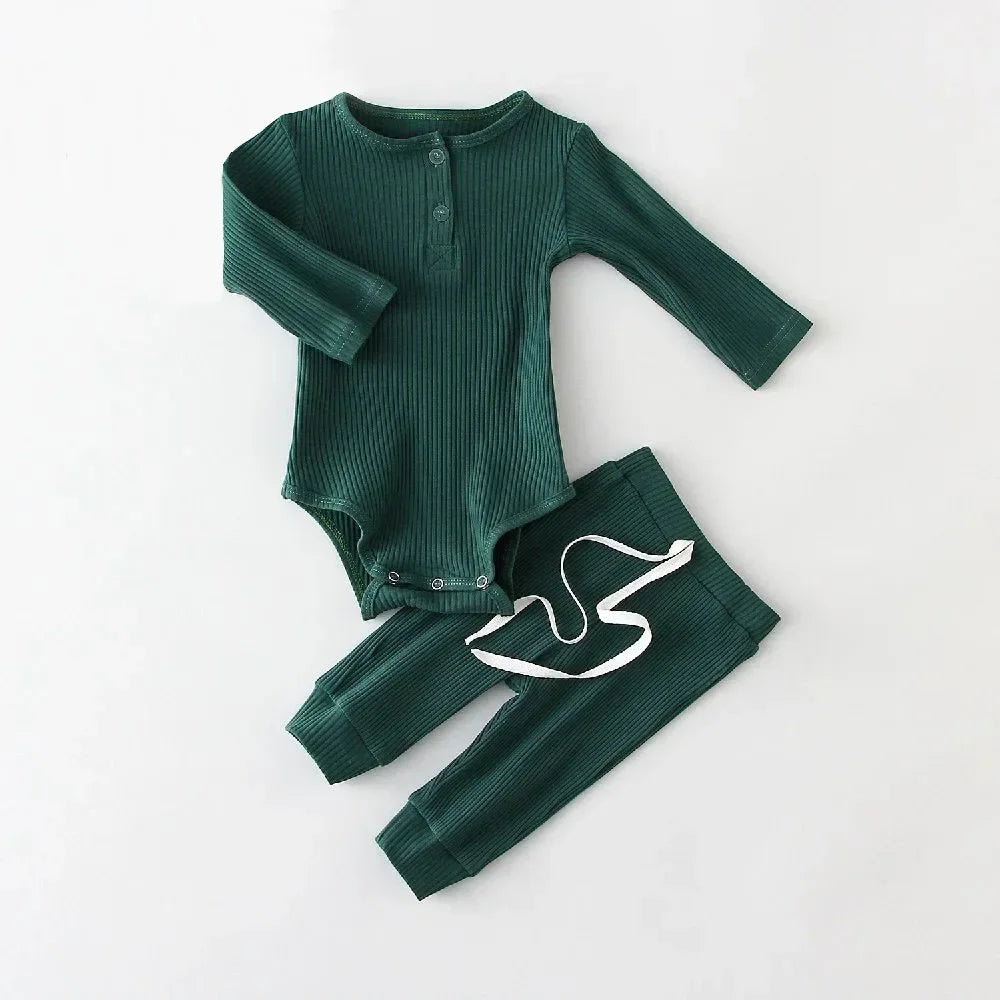 2Pcs Baby Boy Clothes Sets Spring Autumn Baby Boy Bodysuit + Pants Newborn Boys Outfits Clothing