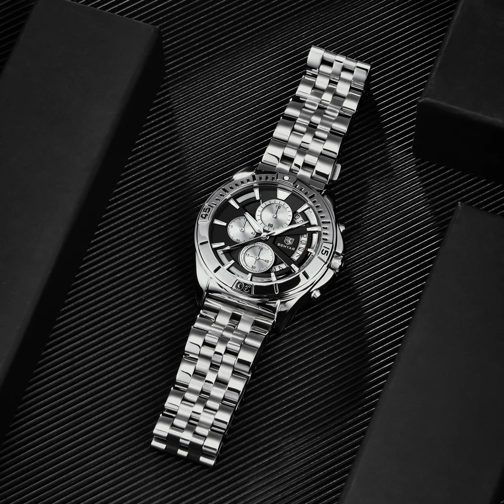 2025 New Mens Watches Top Luxury Quartz Wristwatches Men Chronograph Speed Sports Watch For Man Waterproof Stainless Steel Clock