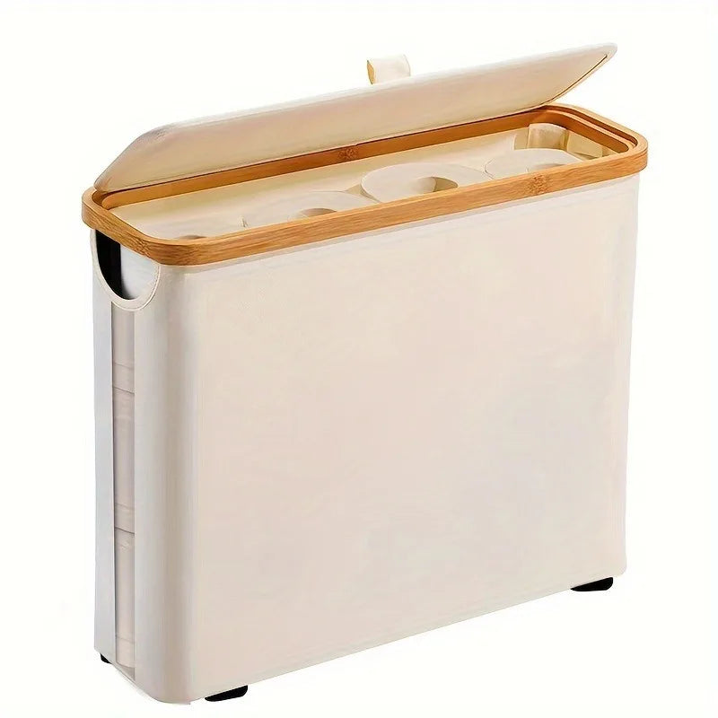 Bathroom Toilet Paper Storage Basket Bath Organizer with Lid Visible Tissue Holder for Bathroom Accessories Waterproof Design
