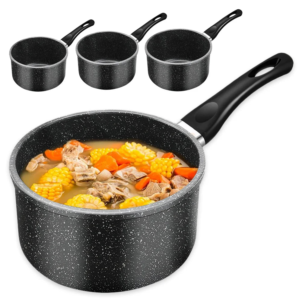 16/18/20cm Saucepan Non-Stick Milk Pan Induction Capable Soup Pot for Cooking Spaghetti Warming Milk Boiling Soup