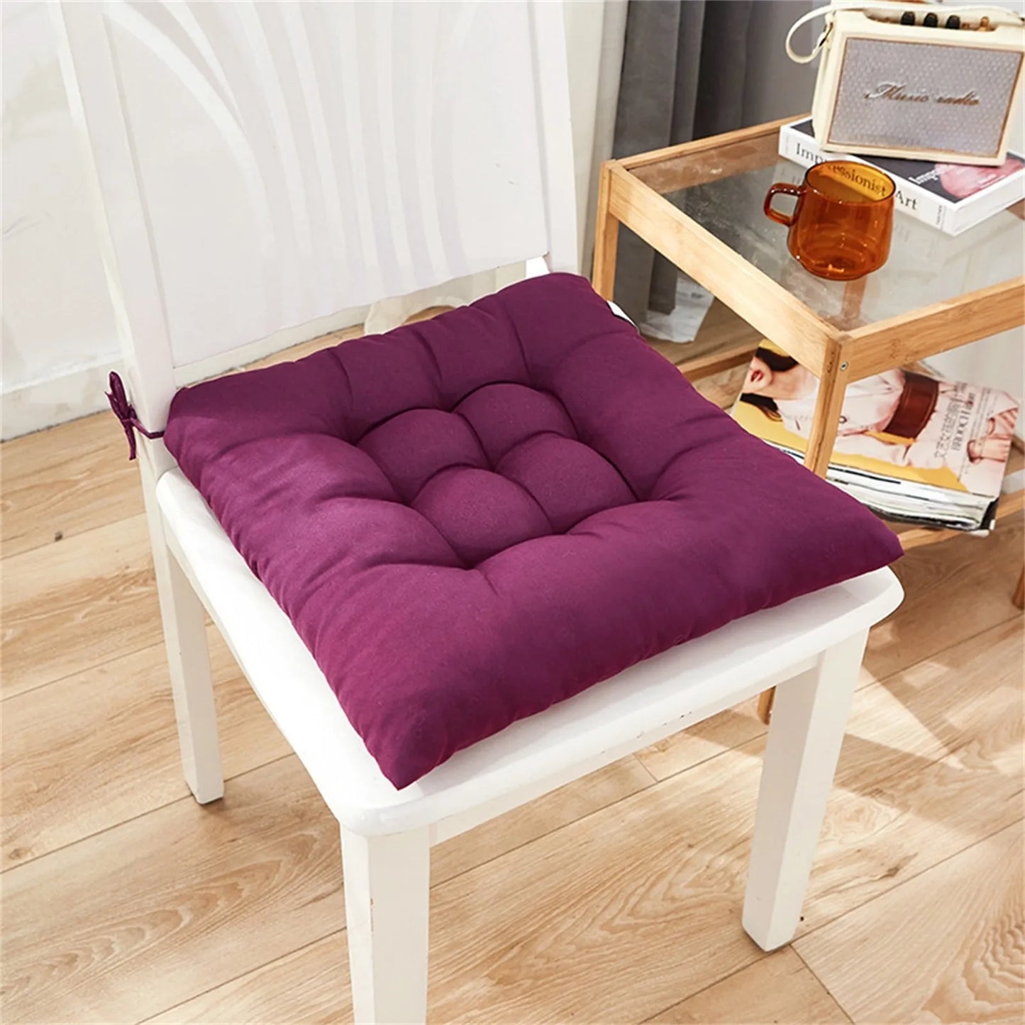 Square Chair Soft Pad Chair Cushion Large Floor Pillow Seating Home Office Indoor Outdoor Sofa Buttocks Cushion With Strap
