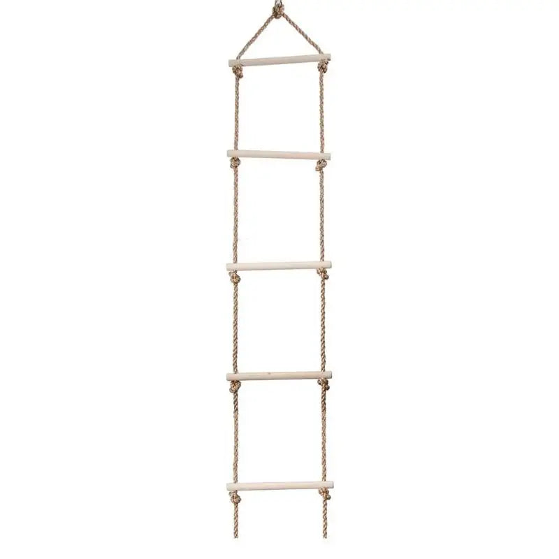Kids Climbing Wooden Rope Ladder for Kids Wooden Swing Outdoor Game Toy 5-level Ladder Playground Indoor Kids Climbing Toys