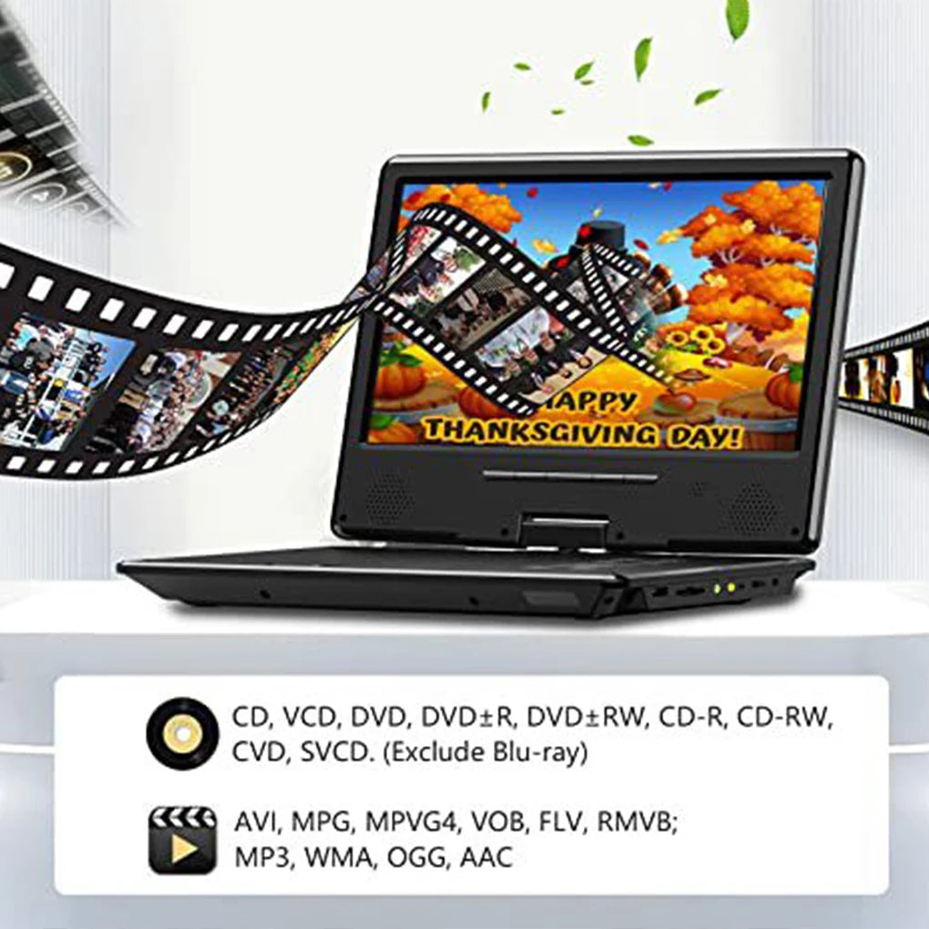 12.5Inch Mobile DVD Player High Definition Video Wireless Bluetooth-compatible Player Portable Full-format in-car CD Player
