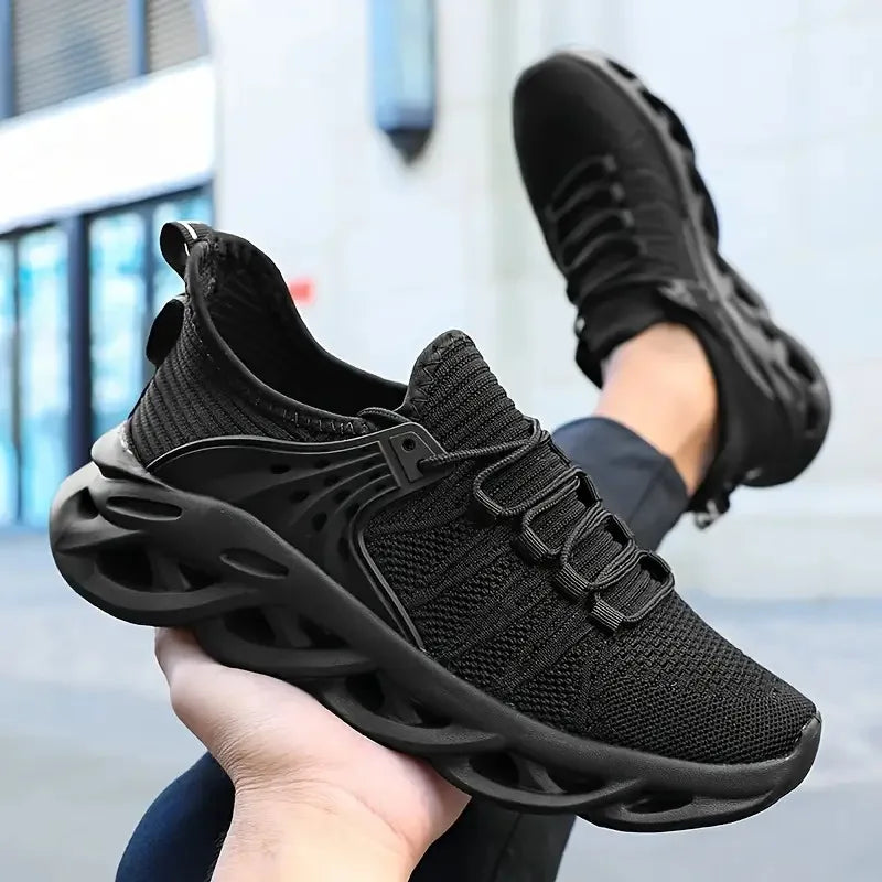 New Fashion Green Men's Running Shoes Big Size 48 Breathable Blade Shoes Trainers Men Lightweight Sports Shoes Zapatillas Hombre