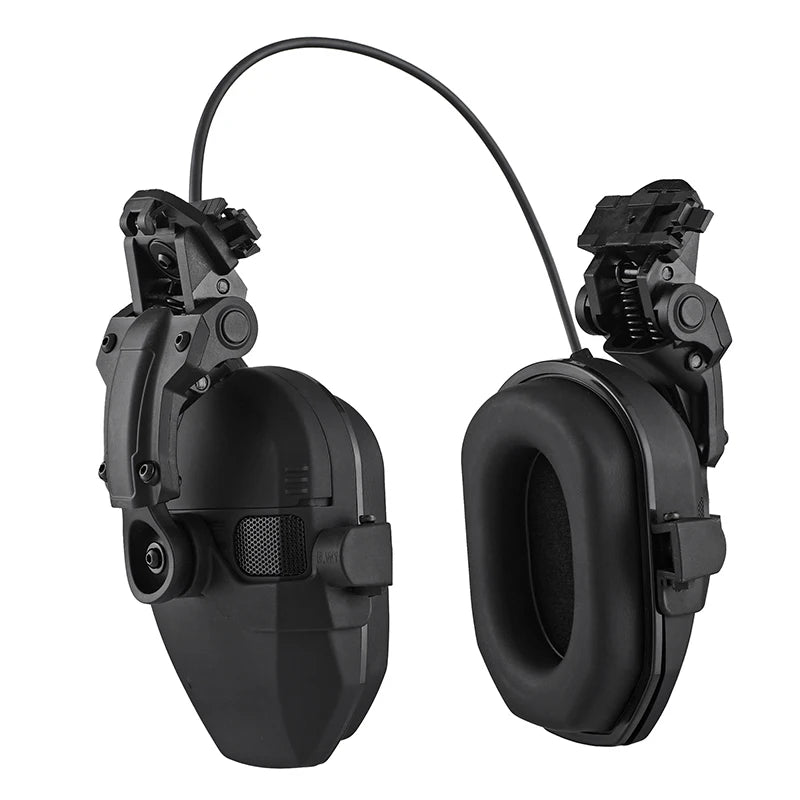 Electronic Shooting Headset Helmet Mounted Version Hunting Pickup and Noise Reduction Tactical Headset Hearing Protection