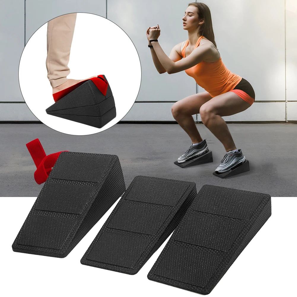 3Pcs Squat Wedge Block Calf Stretcher Non-Slip Slant Board Adjustable Foot and Calf Stretching Incline Wedge for Fitness Workout