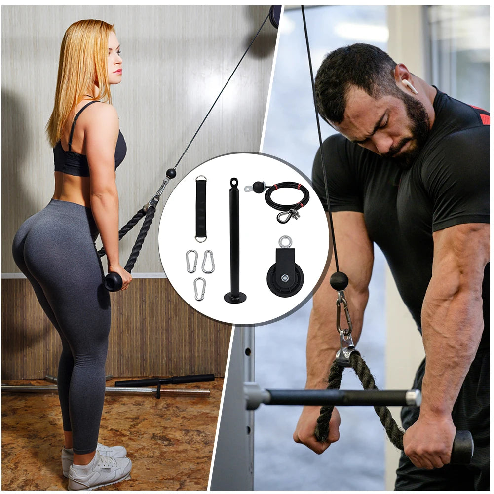 Home Gym Exercise Pulley System Equipment LAT Pull Down Attachment Fitness LAT Lift Pulley System for Home Gym Weight Fitness