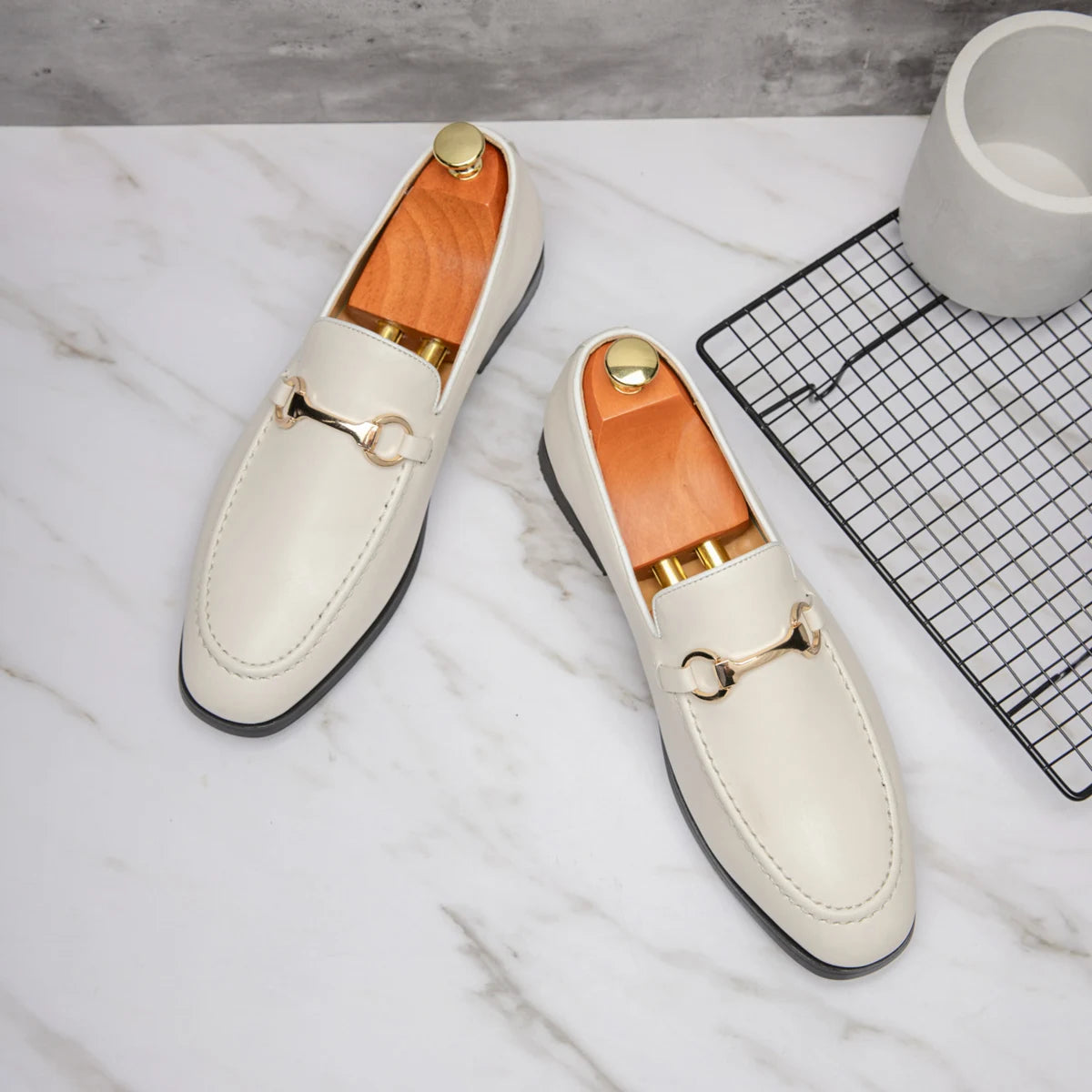 Stylish Trendy Mens Casual Shoes Handmade Summer Loafers Breathable Man Slip on Flats Soft Driving Footwear Business Moccasins