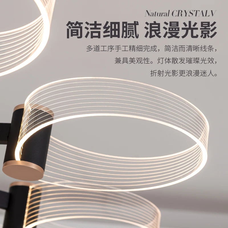 Living Room Pendant Light Simple Luxurious Nordic Fixture Bedroom Dining Room Ceiling Chandelier Home Decor Lighting 220V 110V
